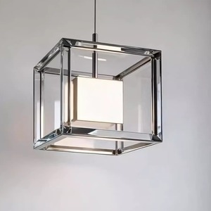 Square Pendant <b>Light</b> Led Chandelier For Living Room Bedroom Home Decor Single Head Modern Design Crystal <b>Cube</b> Lamp - Product Image 1