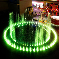 Fontaine interactive LED moderne en acier inoxydable de luxe pour l'extérieur, résistante au feu, pour plaza, parc, projet commercial
