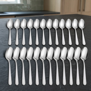 <b>24</b>-<b>Piece</b> Bulk Stainless Steel <b>Dinner</b> Spoon <b>Set</b> Modern Design Mirror Polished Dishwasher Safe Home Restaurant Parties MORADABAD - Product Image 3