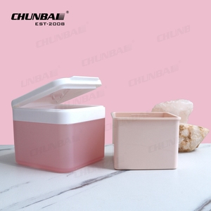 Rỗng bơm lại nhựa chăm sóc da mỹ phẩm lật nắp lọ mặt nạ mực Pad container với Tweezer - Product Image 1