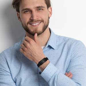 Fervia Flag Cross Bible Versseユニセックス流行の調節可能なステンレス鋼ブレスレットインスピレーションを与えられるクリスチャンリストバンド宗教的 - Product Image 2