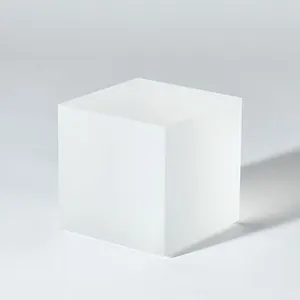 Benutzer definierte Form Plexiglas Foto rahmen Acryl würfel gefrostet klar massiven Acryl block für Foto-Display