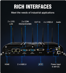 <span class=keywords><strong>Mini</strong></span> <span class=keywords><strong>PC</strong></span> industriel sans ventilateur Intel Core i7-8560u, double LAN, 6 ports COM pour PLC, CNC, ordinateur d'automatisation industrielle - Product Image 4