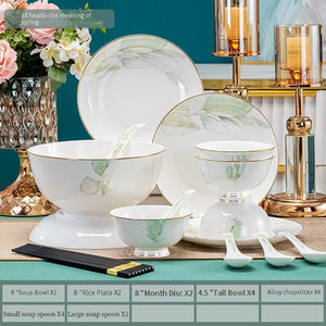 Jingdezhen, platos de cerámica modernos, venta al por mayor, juego completo de frutas, cuencos, palillos, juego de <span class=keywords><strong>vajilla</strong></span> de porcelana <span class=keywords><strong>para</strong></span> el hogar, regalos de alto valor - Product Image 6