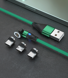 Chargeur de téléphone LED à lumière fluide 3 en 1, rotation libre à 540 degrés, câble magnétique USB, chargeur magnétique mobile <span class=keywords><strong>pour</strong></span> type C - Product Image 4