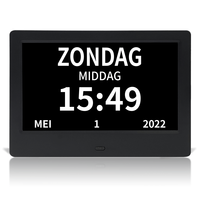 Rappels d'alarme à gradation automatique grand jour date heure démence horloge 7 pouces LCD numérique jour calendrier horloges pour personnes âgées âgées