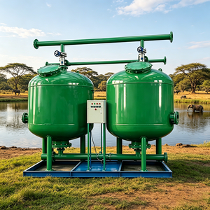 50000LPH Large Flow Lake <b>Water</b> <b>Filter</b> with Stainless Steel Pump PLC Turbidity Removal <b>System</b> for Crystal Clear Landscape Lakes - Product Image 2