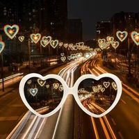 2023 Love Effects lunettes de soleil spécial Rave Party lunettes à changement de lumière lunettes de diffraction en forme de coeur