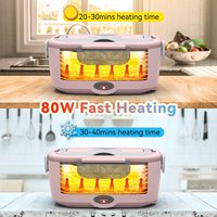 Boîte à lunch chauffante électrique portable en plastique 110V/220V pour aliments chauds