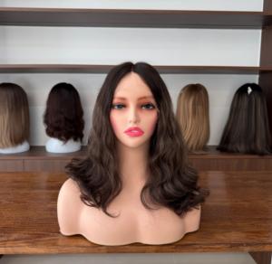 Perruques juives de haute qualité avec dessus en dentelle, ligne de cheveux naturelle, cheveux bruts non traités, dentelle suisse, perruque juive casher - Product Image 1