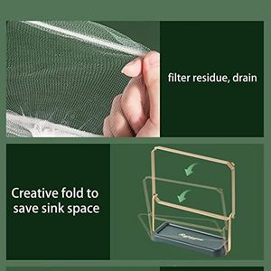 Steel Plastic <b>Kitchen</b> Sink Organizer Residue Filter Screen Holder Wall-Mounted Standing Type Functional Sustainable Design Boxed - Product Image 5