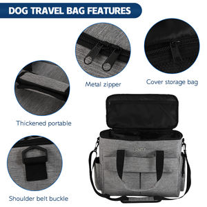 حقيبة ظهر للسفر للحيوانات الأليفة مناسبة لحقيبة سفر طعام الكلاب جيب متعدد الوظائف مناسب للكلاب والقطط في عطلة نهاية الأسبوع - Product Image 2