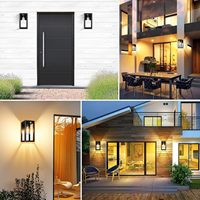 Éclairage décoratif extérieur, lampe murale solaire à détecteur de mouvement en aluminium 3000K avec ampoule, étanche IP65, lampes de sécurité