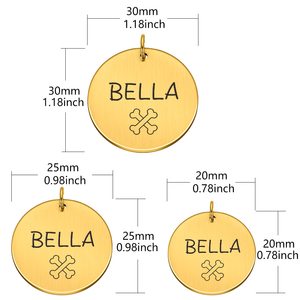 Phụ Kiện Thú Cưng Bỏ Qua Khâu Vận Chuyển Vòng Cổ Bằng Thép Không Gỉ Thẻ Tên Cho Thú Cưng Chó Cá Nhân Thẻ Tên Cho Chó Con Mèo Tùy Chỉnh Miễn Phí - Product Image 5