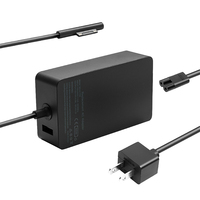 Fabricante de Cargadores para Portátiles al por Mayor, Cargador de CA de 65 W, 15 V, 4 A para Microsoft Surface Pro, Adaptador de Cargador para Portátil Surface Book
