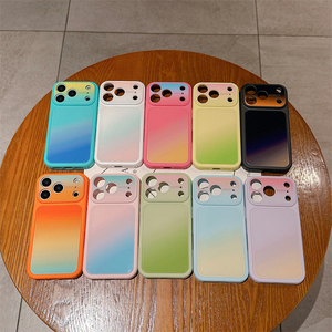 เคสโทรศัพท์มือถือสีนีออนไล่เฉดแบบด้าน สำหรับ iPhone 17 16 15 14 13 Pro Max  วัสดุ PC  ฝาหลังแบบด้าน - Product Image 1