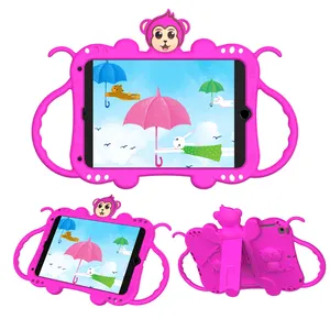 Silicone Material Lucky Monkey Shockproof Case For iPad mini 12345 Universal Case Cover