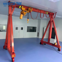 Grue portique mobile universelle de 5 tonnes à portée de 15 m avec palan électrique, moteur et engrenages, mini-portique avec télécommande/manette
