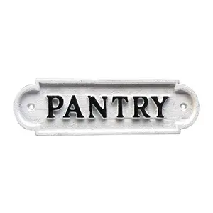 Cast Iron Antique Style Pantry Door Wall Plaque