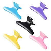 Pinces de sectionnement professionnelles papillon 5 couleurs en ABS de qualité supérieure, pinces crocodiles à 12 dents, épingles à cheveux de salon S