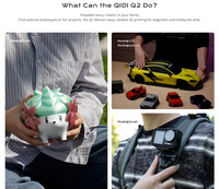 Промышленный 3D-принтер QIDI Q2 FDM начального уровня для настольного использования, с двумя экструдерами, автоматическими функциями, новинка, 1 год гарантии, USB, область печати 270*270*256 мм