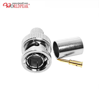 75ohm DC-6GHz BNC prise mâle connecteur droit RG6 pour CCTV caméra Satellite Scanner RG6/RG59/RG58/SDI/HD SDI