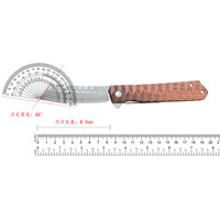 Couteau pliant ambidextre en bois de rose Damas pour le bushcraft, l'extérieur, la découverte, le camping, l'autodéfense et la survie en milieu sauvage, lame de 8,5 cm
