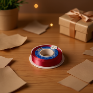 ริบบิ้นผ้าซาติน 0.6 ซม. 25 หลา สีแกรนาท D39 - Product Image 2