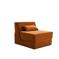 Canapé-lit convertible moderne de luxe carré en velours doux avec éponge 40D, pliable et compressible, pour salon et appartement - Grande Vente