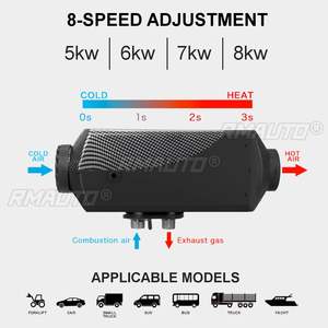 Calentador Diésel de 5KW 12V para Coche, Calefactor de Estacionamiento, Calentador Autónomo con Pantalla LCD Grande y Perilla de Control para SUV, RV, Almacén - Product Image 3