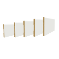 Plinthe de sol plate carrée en MDF blanc apprêté, écologique et résistante à l'humidité, pour intérieur moderne, tailles personnalisées