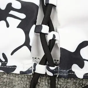 Costume da bagno Sexy diviso personalizzato 2022 costume da bagno Bikini Tie-Dye in bianco e nero con spacco senza schienale