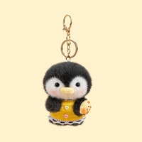 Porte-clés en peluche mini-animaux mignons en gros, pingouin kawaii, poupée en peluche, breloque de sac, petit pendentif en peluche, cadeau d'anniversaire pour enfants