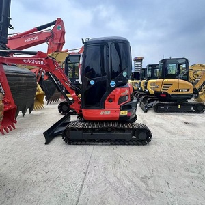 Mini-excavatrice sur chenilles hydraulique d'occasion Kubota U35 de 3,5 tonnes, compacte et flexible, avec cabine climatisée, pour la maison et la ferme - Product Image 2