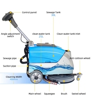 Machine de lavage et de séchage de sols industrielle 25L, autolaveuse et autodéshumidificatrice, machine de nettoyage de sols avec certification CE