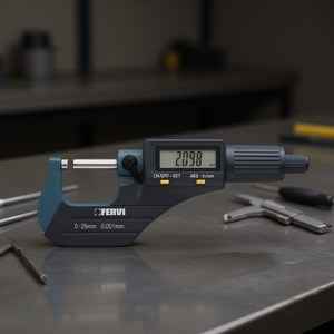 Micrómetro Digital Electrónico Fervi 0-25 mm 0.001 mm Herramienta de Medición de Precisión - Product Image 3
