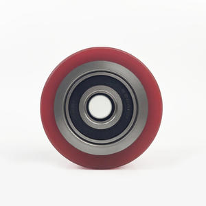 Aluminium-Last rollen für die Handhabung von Gabelstaplern 6204 Gusseisen lager 80*70 Polyurethan-Lenkrad Neues 100-mm-Stahlrad - Product Image 5