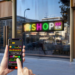 Panneaux LED flexibles pour enseignes de magasin avec messages défilants, câble adaptateur USB pour divertissement à domicile et commerce - Product Image 1