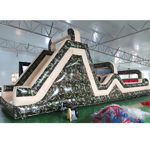 Kommerzieller Neuer Aufblasbarer Hindernisparcours mit Kletterwand und Bunten Elementen zur Miete - Product Image 4