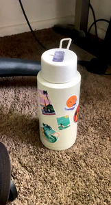 Frasco de vacío de acero inoxidable personalizado sin Bpa 34oz 1l reutilizable <span class=keywords><strong>Frank</strong></span> doble pared aislado frasco verde botella de agua con pajita - Product Image 3