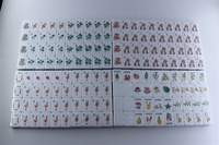 1-7/16" Extra-Large 4-Layer Modern Luxury Melamine American Mahjong 160-Tile Cornflower Blue Peacock Mat