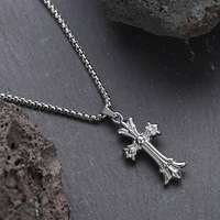 Collier unisexe en alliage à maillons, style croix religieuse, haut de gamme, personnalisé, design polyvalent, chaîne de pull, simple et délicat