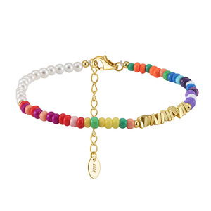 Women's HR Bohemian Trendy Oval Cut Freshwater <b>Shell</b> Pearl <b>Bracelet</b> Elegant Multicolor Glass Beaded Handmade Gift Jewelry - Product Image 3
