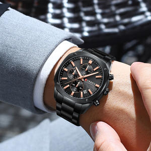 CURREN 8490 Orologio da <span class=keywords><strong>Uomo</strong></span> in <span class=keywords><strong>Acciaio</strong></span> Inossidabile Business a 6 Lancette <span class=keywords><strong>Cronografo</strong></span> al Quarzo Casual di Lusso alla Moda con Data Relogio Masculino - Product Image 3