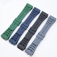 Bracelet de montre en caoutchouc pour hommes, 25mm, rouge, noir, vert, gris, bleu, jaune, Orange, pour richard-mille RM53/055/011, bracelet de montre en Silicone