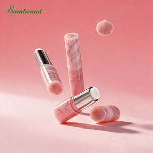 <b>Custom</b> 3.9g Oval PP <b>Lipstick</b> Tube Supports Hot Filling & Direct Filling Marbled Texture Injection-Molded with Mica Material - Product Image 4