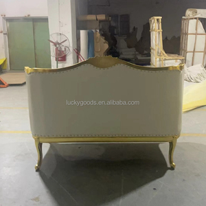 Nuevo Sofá de Boda JJ240077 en Oro Blanco, Sofá de 2 Plazas para Escenario de Boda, Elegante Conjunto de Sofás para Recepción de Boda, Sofá Nupcial - Product Image 3