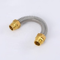 Tuyau flexible métallique ondulé pour climatisation centrale, raccord d'entrée d'eau froide et chaude, connecteur 200 mm, pression 16 bars