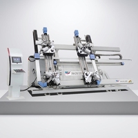 Machine de sertissage verticale CNC 4 coins pour fenêtres et portes en aluminium Parker, moteur PLC, roulement, 380V, 3000x1800mm, 7.5KW