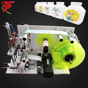 Semi automatic pet square bottle manual labeling machine